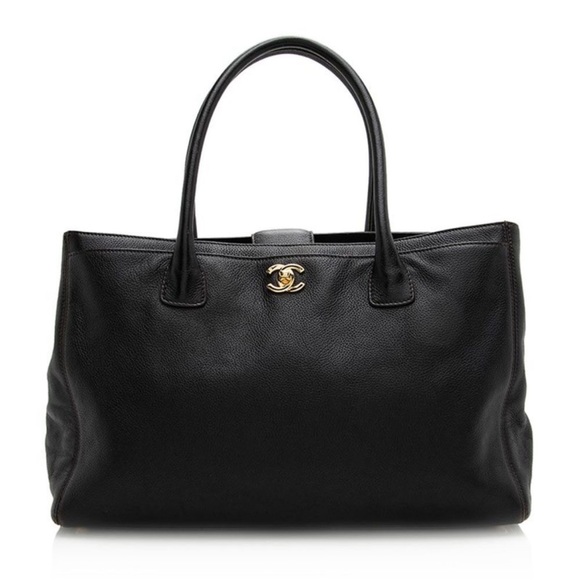 CHANEL Handbags - CHANEL Classic CC Executive Cerf Tote in CAVIAR LEATHER Handbag Gold Hadware